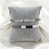 Set of 2 Friendship Crystal Stretch Bracelets for Women Multicolor Tila Crystal