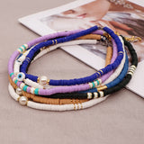 Go2Boho 6mm Heishi Necklace Soft Pottery Disc Beads Choker African Polymer Clay