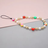 Go2Boho Cell Phone Chain Pearl Beads Telephone Jewelry Fruit Charm Beaded Chains