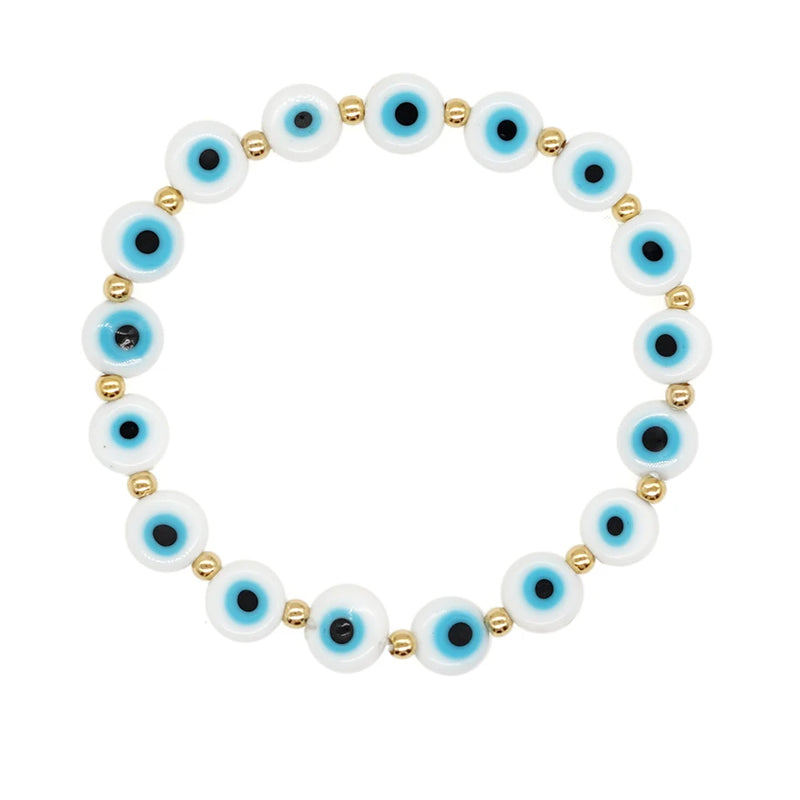 Evil Eye Beaded Bracelet Boho Accessories Jewelry Stretch Bracelets