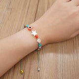 Go2Boho Evil Eye Bracelet Rainbow Bead Star Charm Pulseras Jewelry