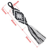 Evil Eye Keychain Braided Keyring Lanyard Bag Pendant Tassel Handwoven Key Strap