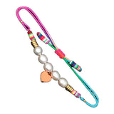 Go2Boho Pearl Bracelet Girls Polymer Clay Jewelry Adjustable Heart Charm Gift