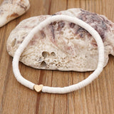 Heart Shaped Women Clay Bracelet Elastic Jewelry Solid