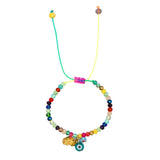 Rainbow Macrame Eye Bracelet Women Boho Jewelry Colorful Crystal Beads