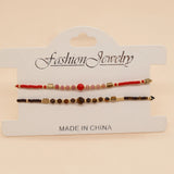 Bohemian Friendship Bracelets with Wax Rope for Women