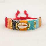 Braided Cloth Bracelet Set Shell Tassel Pulseras