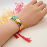 Braided Cloth Bracelet Set Shell Tassel Pulseras