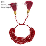 Stretchable Crystal Bracelets for Women Bead Statement Bracelet Strand Acrylic