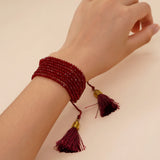 Stretchable Crystal Bracelets for Women Bead Statement Bracelet Strand Acrylic