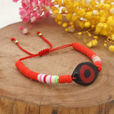 Heishi Evil Eye Bracelet Greek Eye Bracelet