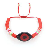 Heishi Evil Eye Bracelet Greek Eye Bracelet