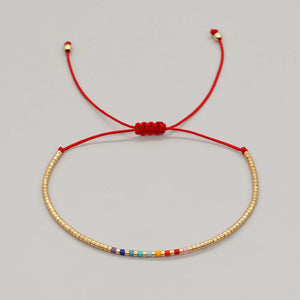 Beaded Rope Charm Bracelet for Women Men Gift Jewelry