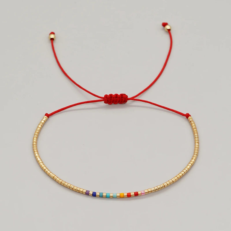 Beaded Rope Charm Bracelet for Women Men Gift Jewelry