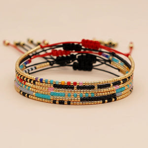 Beaded Rope Charm Bracelet for Women Men Gift Jewelry
