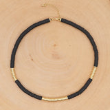 Vinyl Heishi Disc Beads Choker Necklace Women
