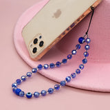 Go2Boho Phone Case Chain Strap Evil Eye Crystal Bead Lanyard Charm