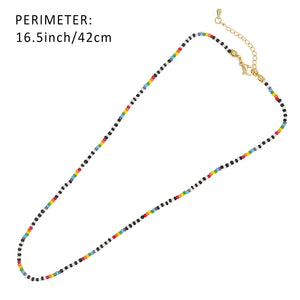 Go2Boho Rainbow Bead Necklace Boho Jewelry FGB Beads Necklaces