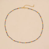 Go2Boho Rainbow Bead Necklace Boho Jewelry FGB Beads Necklaces