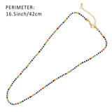 Go2Boho Rainbow Bead Necklace Boho Jewelry FGB Beads Necklaces