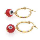 Stainless Steel Evil Eye Earrings Bohemian Greek Eye Jewelry