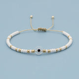Evil Eye Beaded Bracelet Jewelry Lucky Eye Adjustable String Bracelets