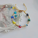 Go2boho Evil Eye Friendship Bracelet 18K Plated Jewelry