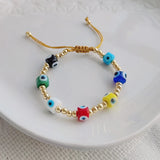 Go2boho Evil Eye Friendship Bracelet 18K Plated Jewelry