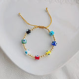 Go2boho Evil Eye Friendship Bracelet 18K Plated Jewelry