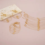Go2boho 18K Gold Plated Chain Bracelet Heart Love Charm Letter Name A-Z