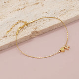 Go2boho 18K Gold Plated Chain Bracelet Heart Love Charm Letter Name A-Z