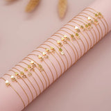 Go2boho 18K Gold Plated Chain Bracelet Heart Love Charm Letter Name A-Z