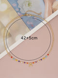 Colorful Charm Pendant BoHo Necklace for Women - Summer Jewelry