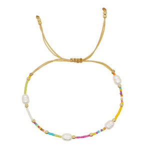 Go2boho Friendship Bracelet Women Summer Boho Mix Pearl Seed Bead Jewelry