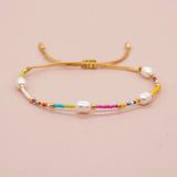Go2boho Friendship Bracelet Women Summer Boho Mix Pearl Seed Bead Jewelry