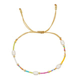 Go2boho Friendship Bracelet Women Summer Boho Mix Pearl Seed Bead Jewelry