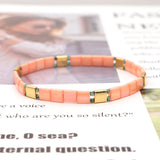 Boho Pink Tila Beads Bracelet Gift for Girls