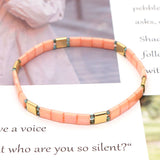 Boho Pink Tila Beads Bracelet Gift for Girls