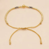 Go2boho Bracelets For Women Gift Plated Bead Friendship Adjustable Jewelry