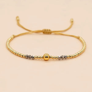Go2boho Bracelets For Women Gift Plated Bead Friendship Adjustable Jewelry