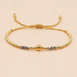 Go2boho Bracelets For Women Gift Plated Bead Friendship Adjustable Jewelry