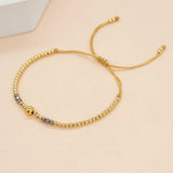 Go2boho Bracelets For Women Gift Plated Bead Friendship Adjustable Jewelry