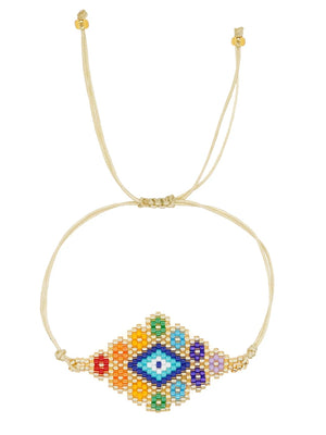 Go2boho Evil Eye Daisy Bracelets Colorful Beads