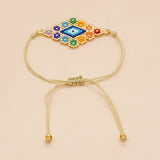 Go2boho Evil Eye Daisy Bracelets Colorful Beads