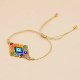Go2boho Evil Eye Daisy Bracelets Colorful Beads