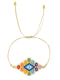 Go2boho Evil Eye Daisy Bracelets Colorful Beads