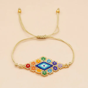 Go2boho Evil Eye Daisy Bracelets Colorful Beads