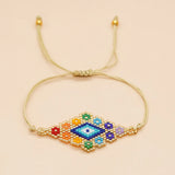 Go2boho Evil Eye Daisy Bracelets Colorful Beads