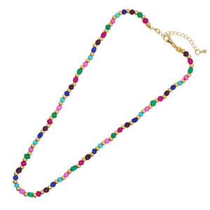 Colorful Seed Bead Necklace Summer Choker Boho Jewelry