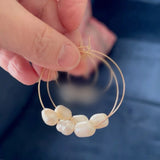 Go2boho Pearl Hoop Earrings Freshwater Pearls Holiday Jewelry